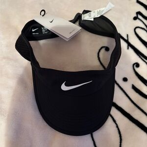 Nike Black Visor with White Logo